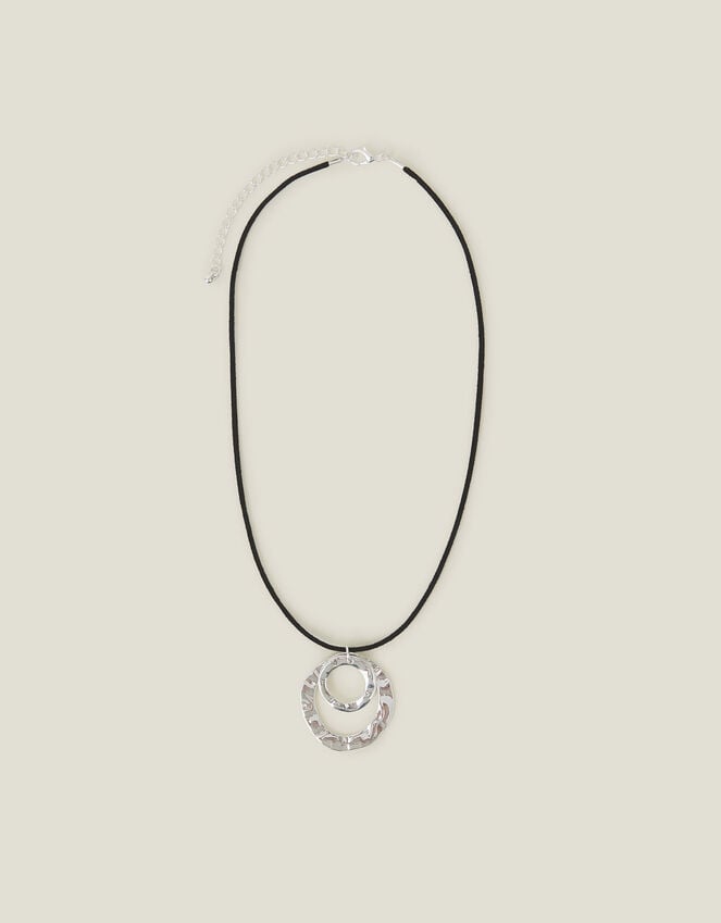 Accessorize Circle Pendant Cord Necklace
