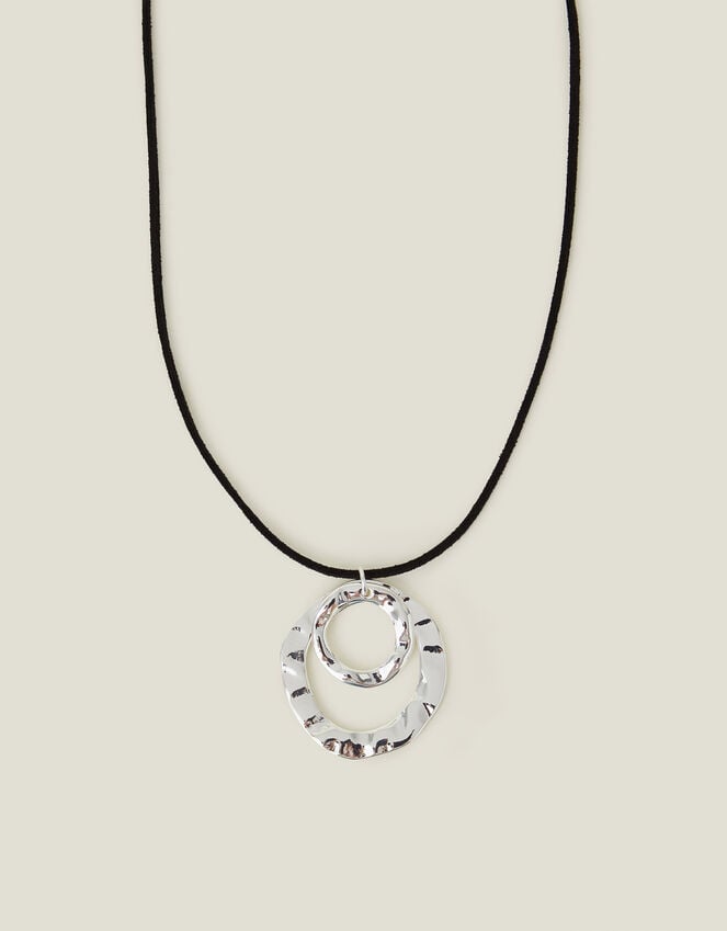 accessorize Circle Pendant Cord Necklace