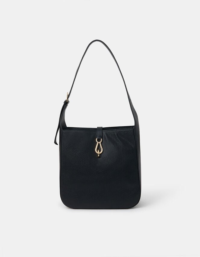 Accessorize Clasp Leather Shoulder Bag