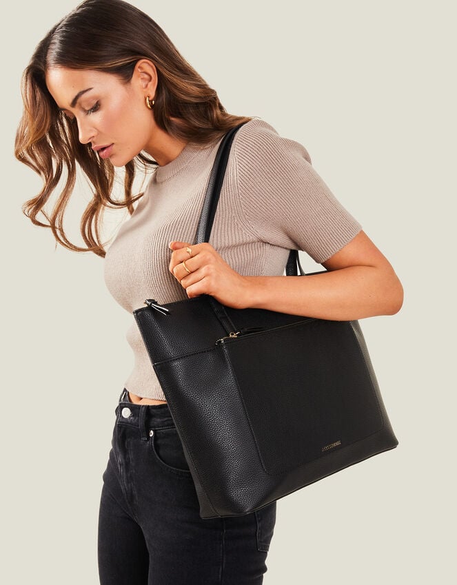 accessorize Classic Pocket Tote Bag Black