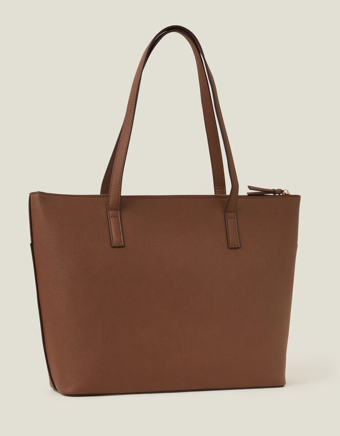 Accessorize Classic Pocket Tote Bag Tan