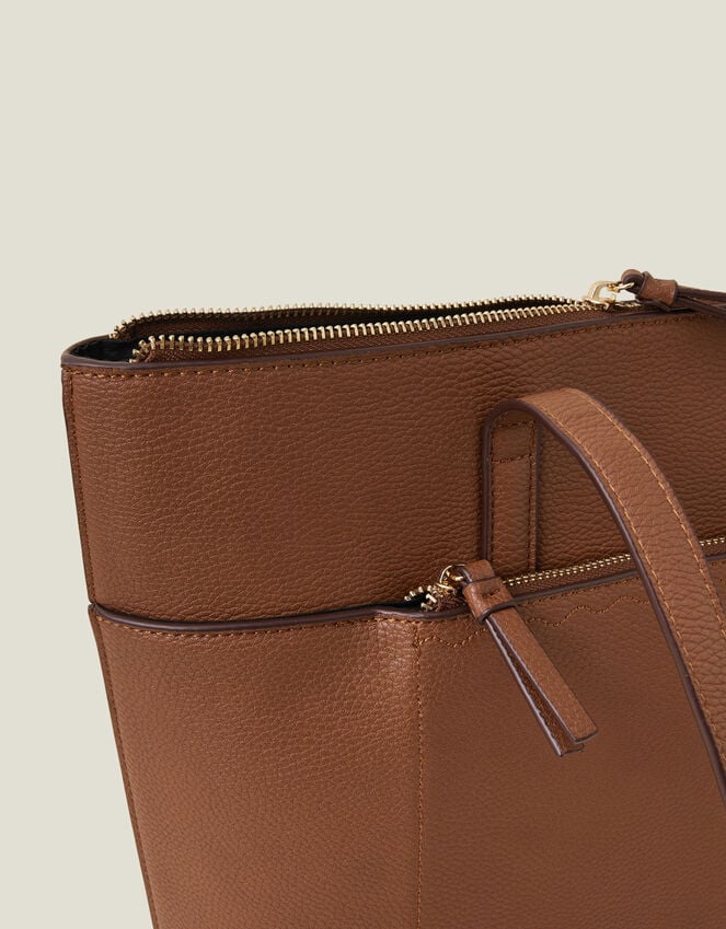 Accessorize Classic Pocket Tote Bag Tan