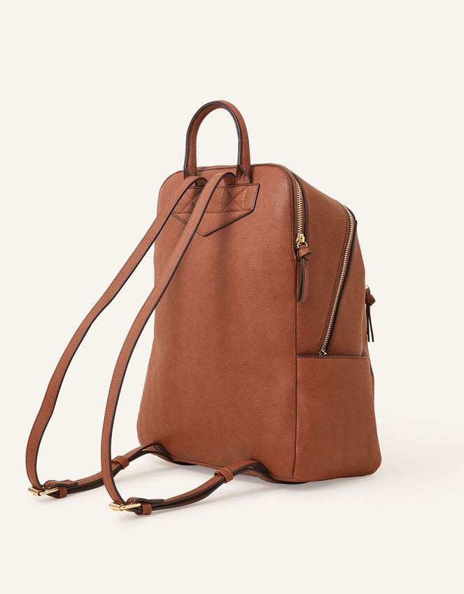 Accessorize Classic Zip Around Backpack Tan