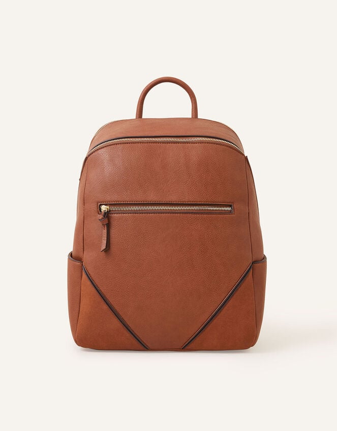 Accessorize Classic Zip Around Backpack Tan
