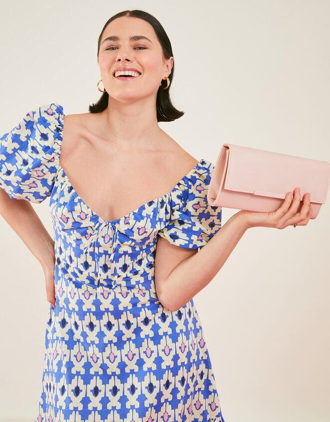 accessorize Clean Bar Clutch Bag Nude