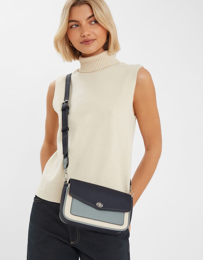 accessorize Colourblock Faux Leather Crossbody Bag