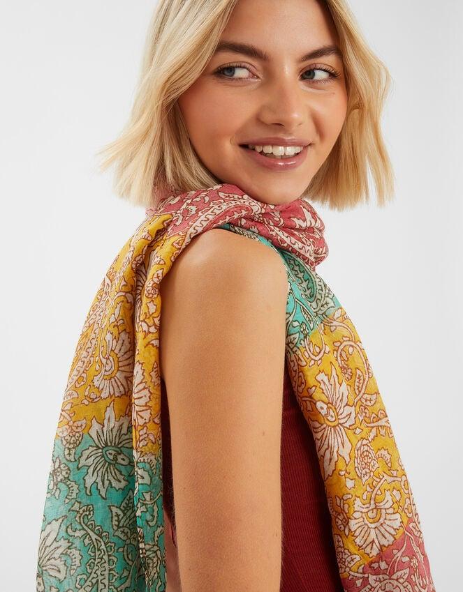 Accessorize Colourblock Floral Paisley Scarf