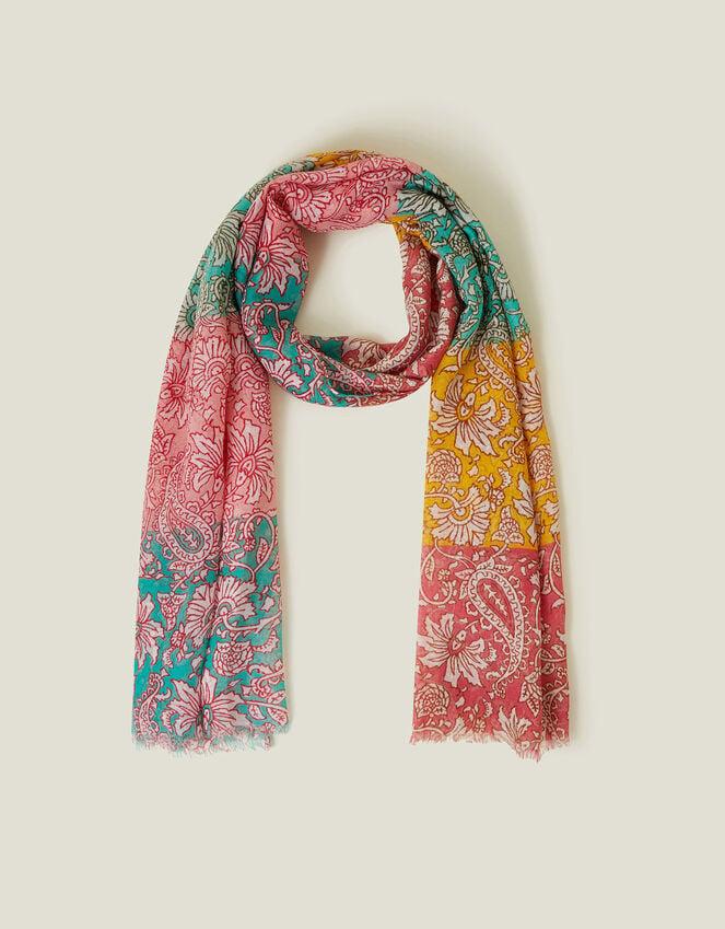 accessorize Colourblock Floral Paisley Scarf