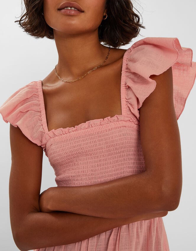 Accessorize Colourblock Tiered Maxi Dress Pink