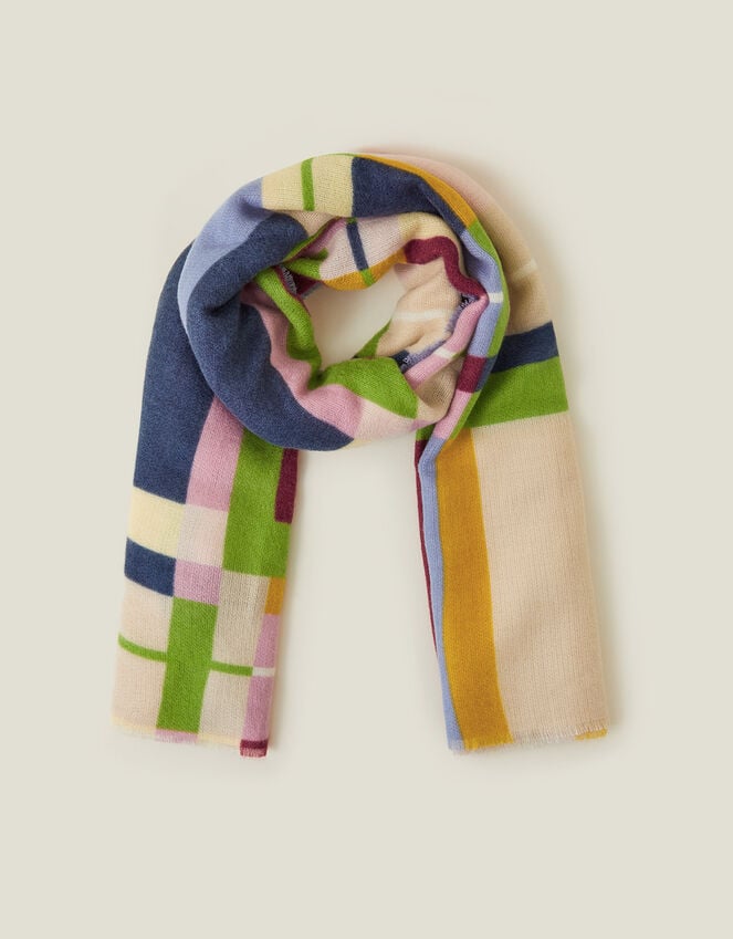 accessorize Colourful Check Print Blanket Scarf