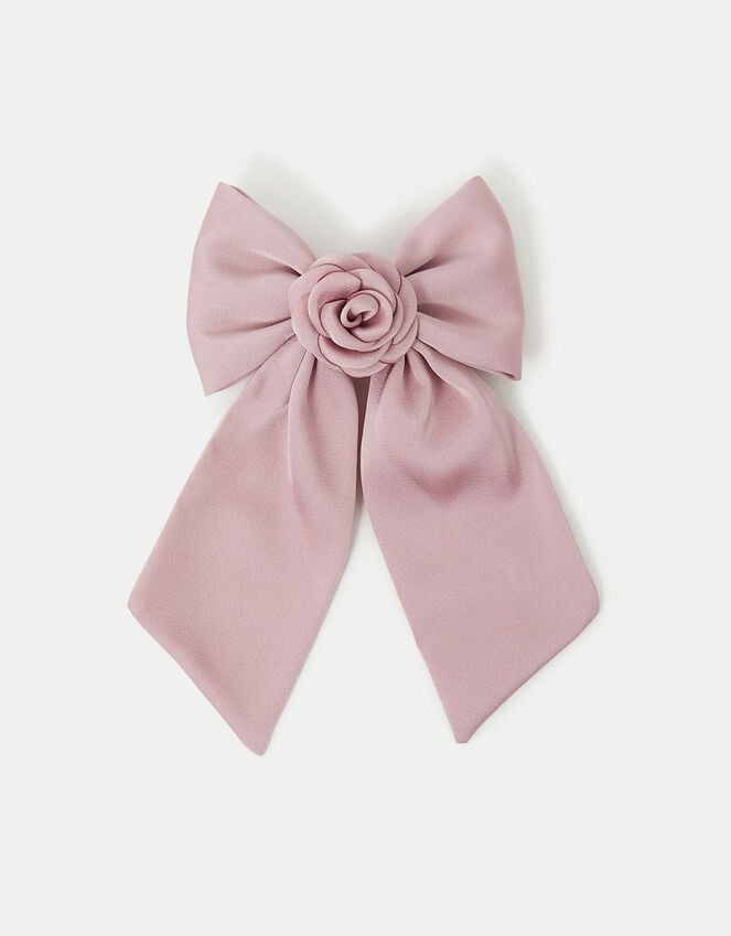 accessorize Corsage Bow Barrette Hair Clip Pink