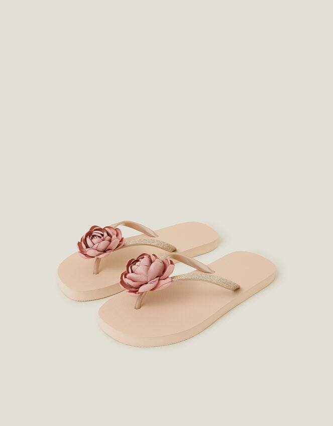 accessorize Corsage Flip Flops Nude