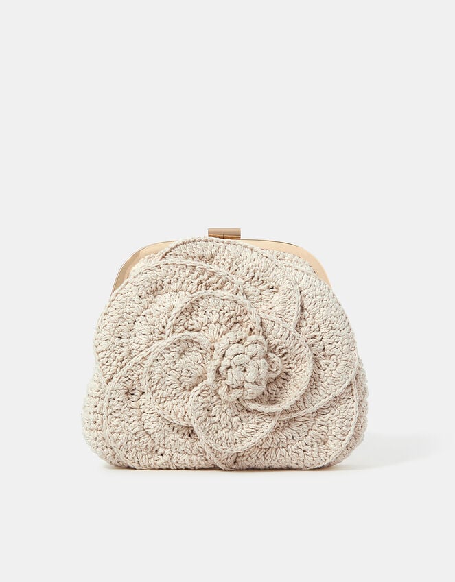 Accessorize Corsage Macrame Clip Frame Bag