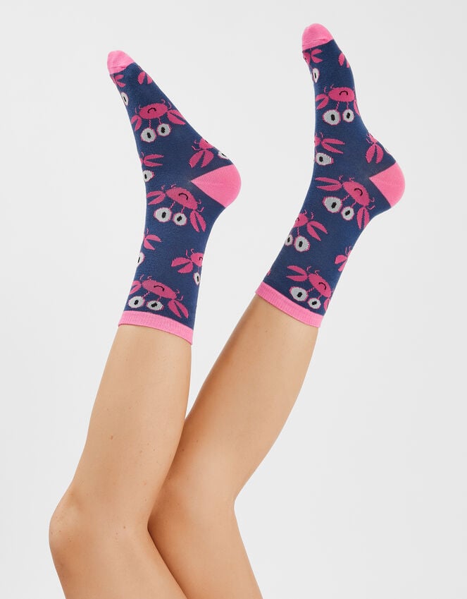 Accessorize Crab Print Socks