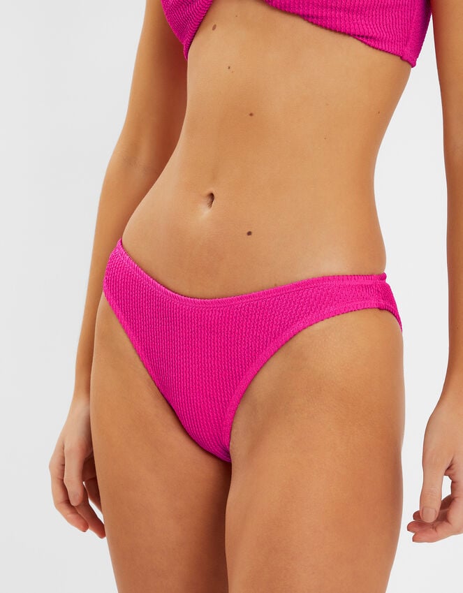 accessorize Crinkle Bikini Bottoms Pink