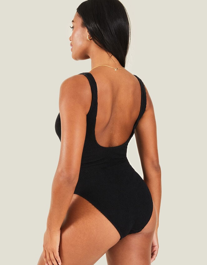 Accessorize Crinkle Swimsuit Black
