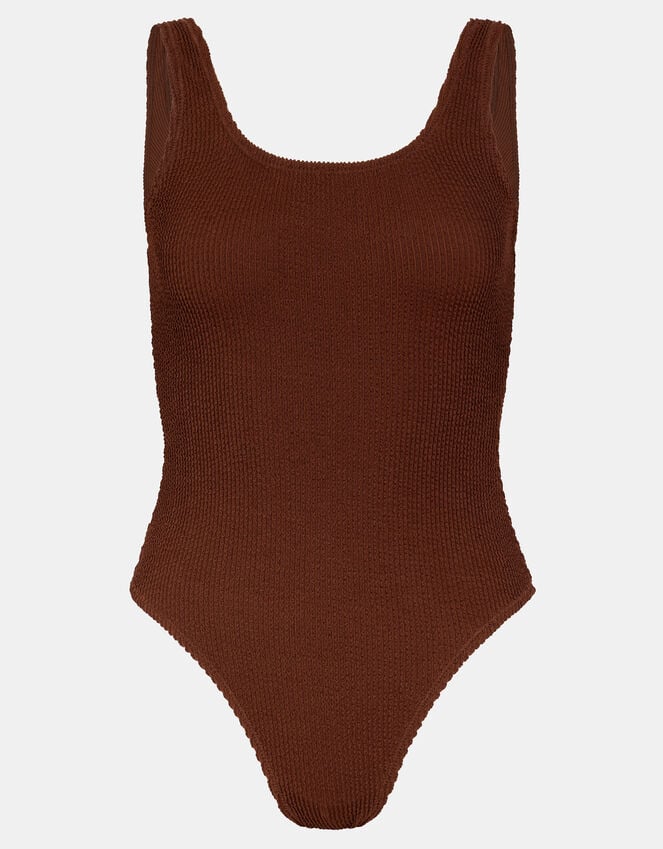 Accessorize Crinkle Swimsuit Brown