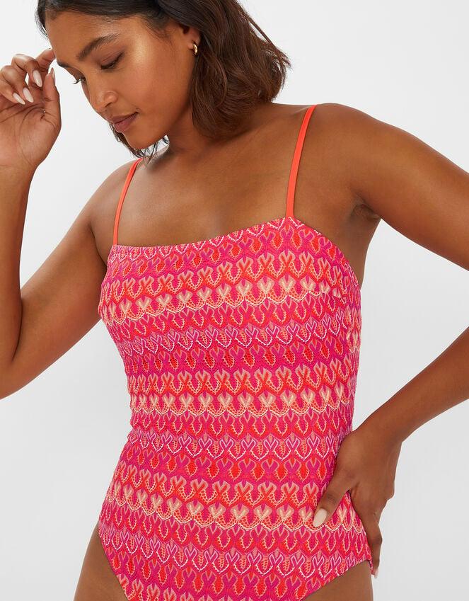 Accessorize Crochet Bandeau Swimsuit Multi