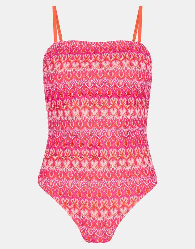 Accessorize Crochet Bandeau Swimsuit Multi