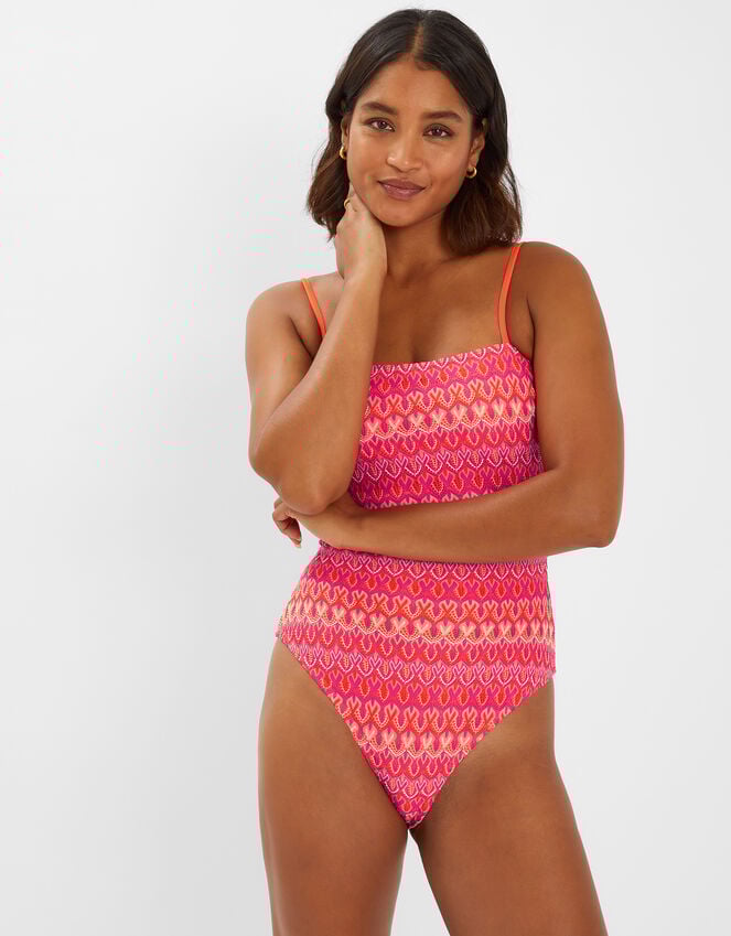 accessorize Crochet Bandeau Swimsuit Multi