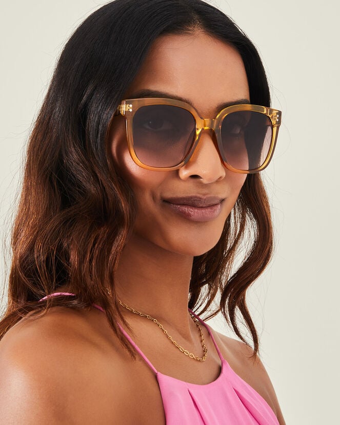 Accessorize Crystal Large Square Sunglasses