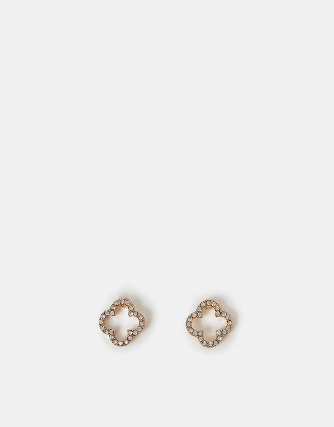 Accessorize Cut Out Flora Pavé Stud Earrings