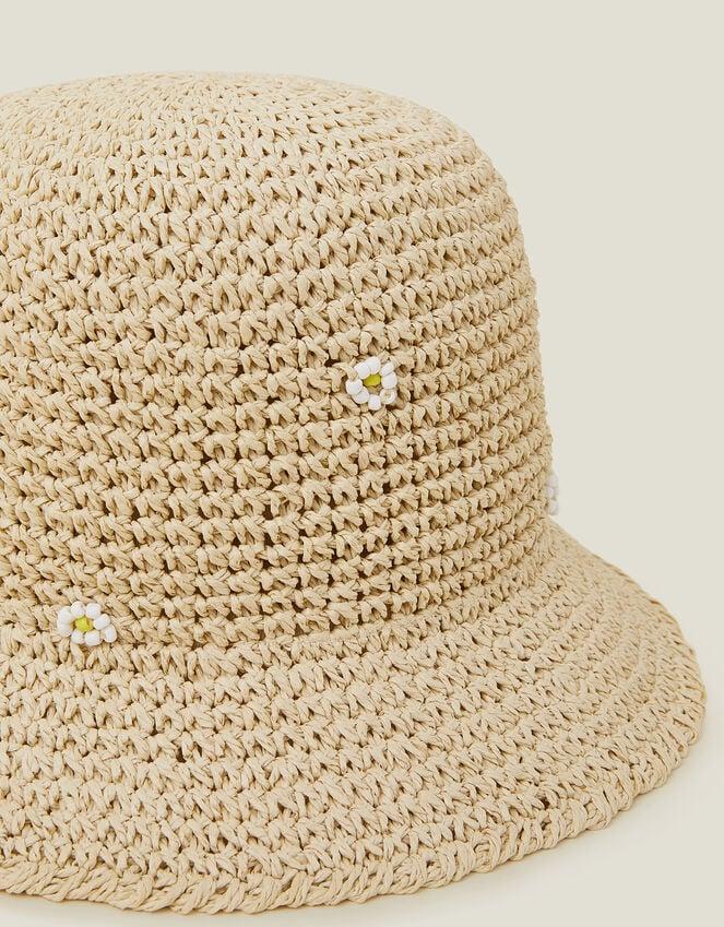 Accessorize Daisy Embellished Woven Bucket Hat