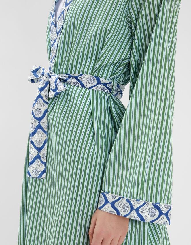Accessorize Dandelion Stripe Short Robe Green