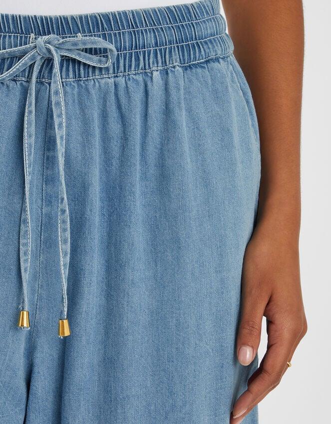 Accessorize Denim Wide Leg Trousers Blue