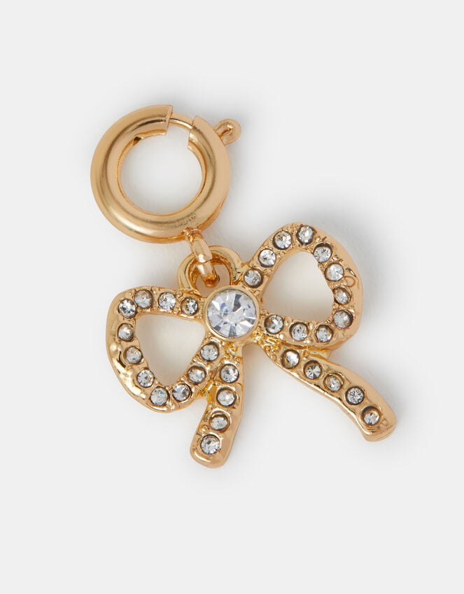 accessorize Diamante Bow Jewellery Charm