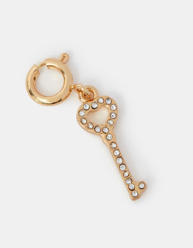 accessorize Diamanté Key Jewellery Charm