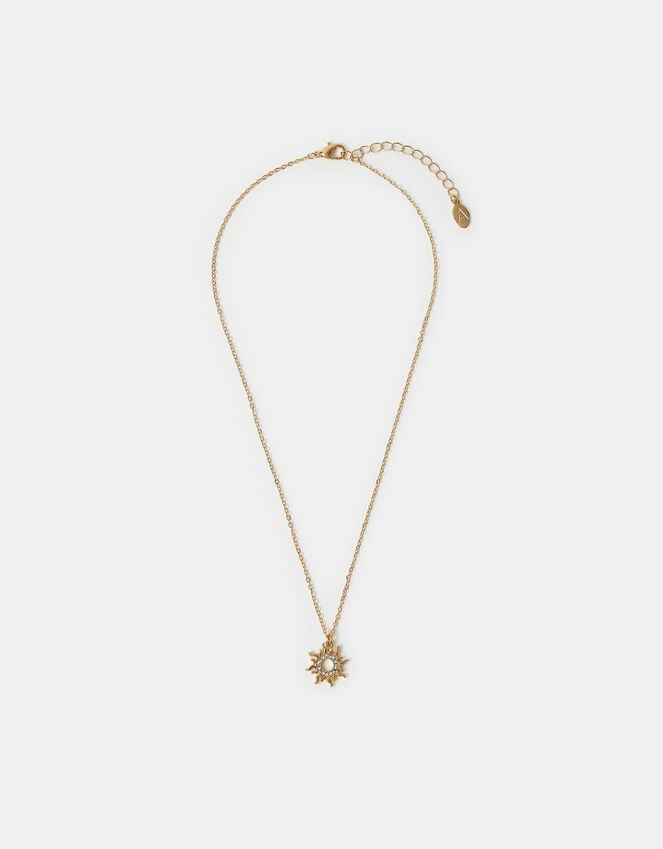 Accessorize Diamante Sun Pendant Necklace