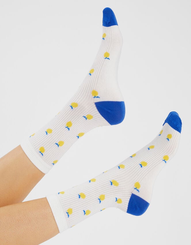 Accessorize Ditsy Lemon Socks