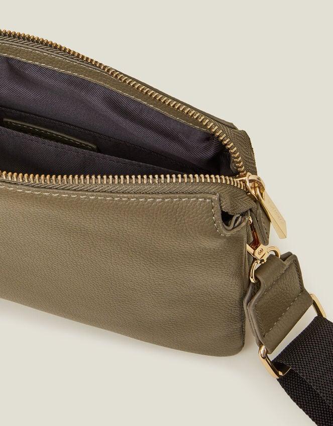 Accessorize Double Pouch Leather Cross-Body Bag