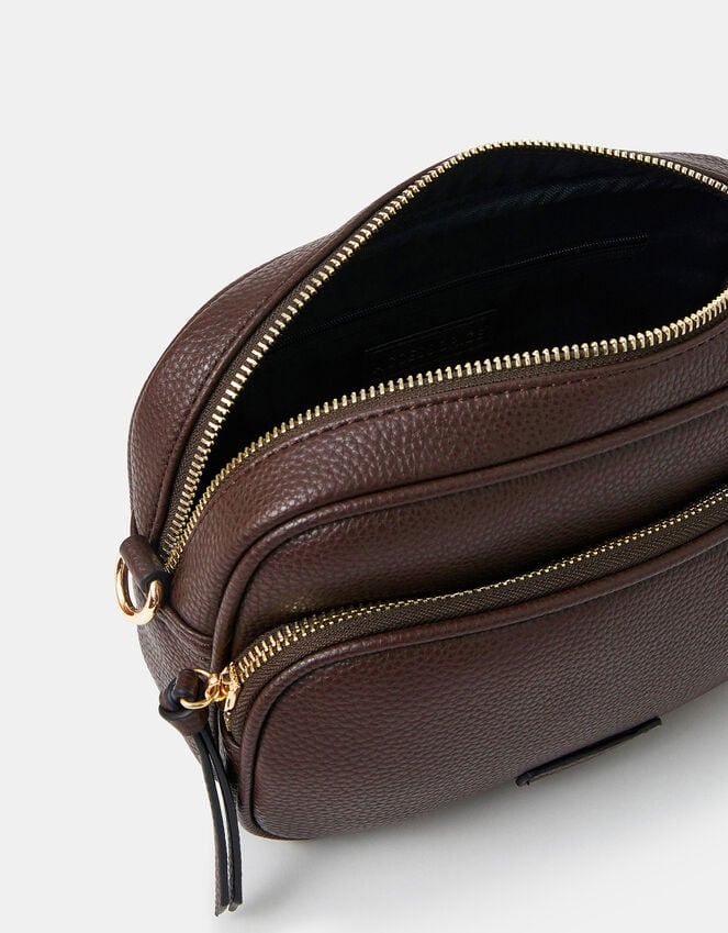 Accessorize Double Zip Camera Bag Brown