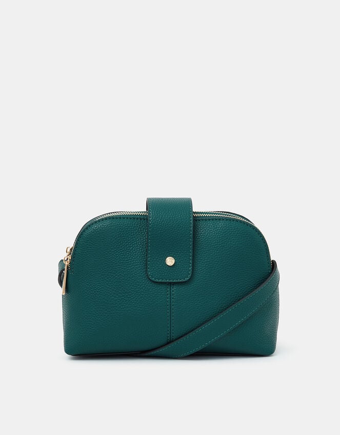 Accessorize Double-Zip Cross Body Bag Teal