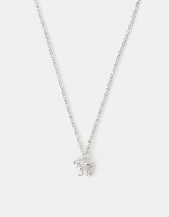 accessorize Elephant Charm Pendant Necklace