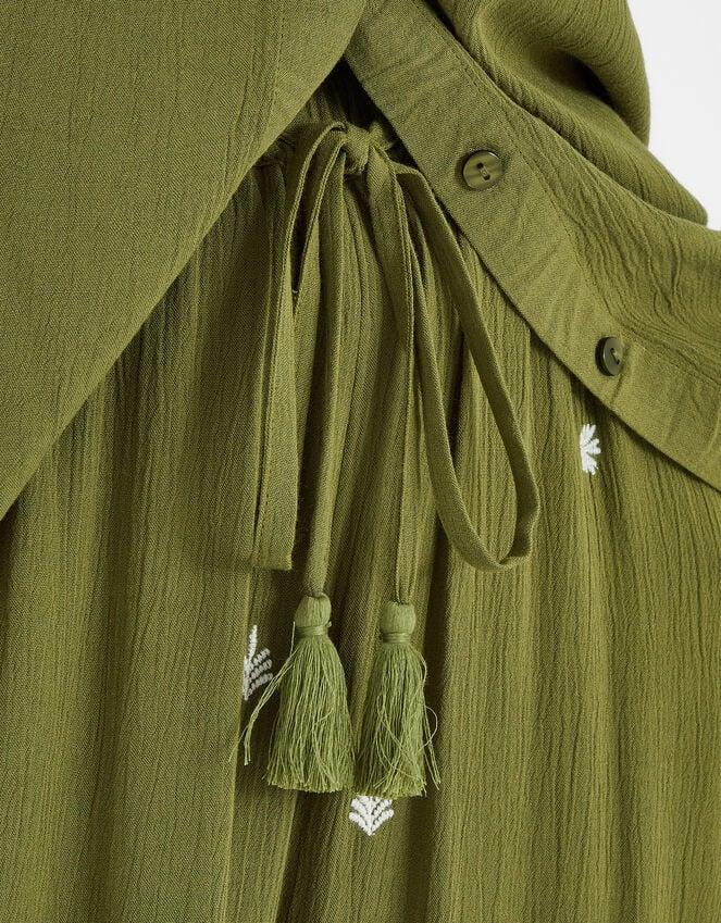 Accessorize Embroidered Crinkle Trousers Green