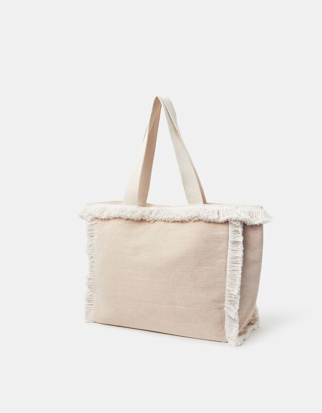 Accessorize Embroidered Fringe Tote Bag