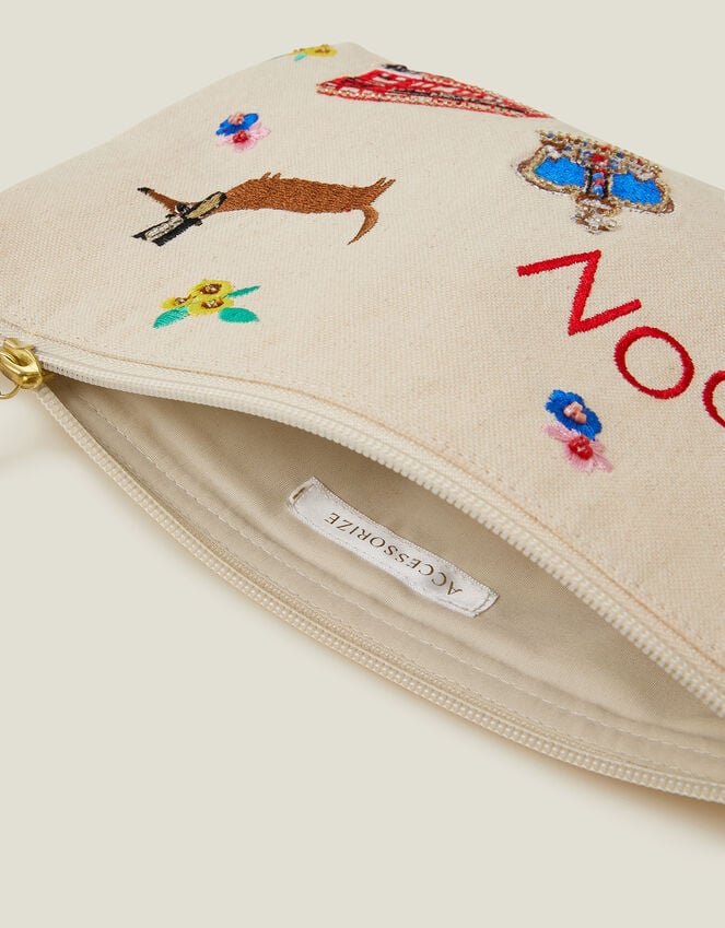Accessorize Embroidered London Make Up Bag