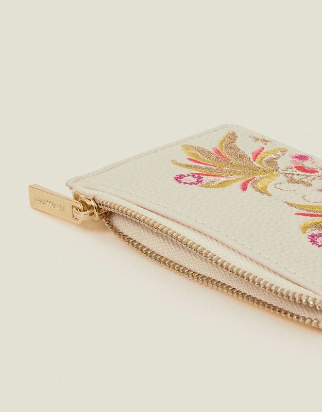 Accessorize Embroidered Palm Tree Card Holder