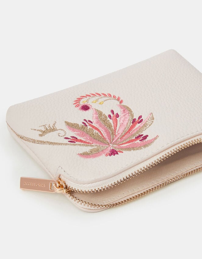 Accessorize Embroidered Palm Tree Coin Purse