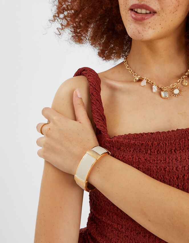 Accessorize Enamel Chunky Cuff Bracelet