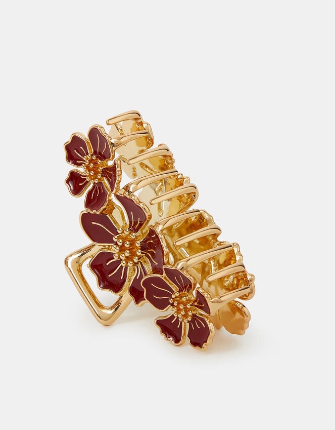Accessorize Enamel Floral Claw Clip