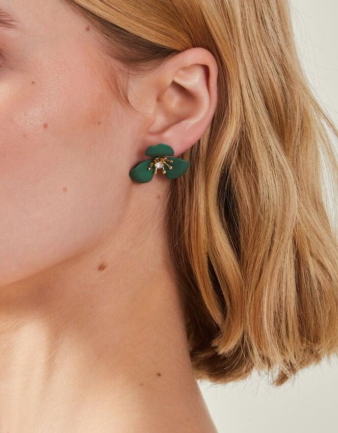 Accessorize Enamel Floral Stud Earrings