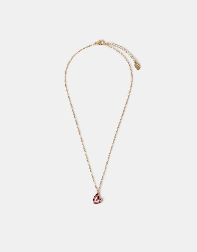 Accessorize Enamel Heart Pendant Necklace