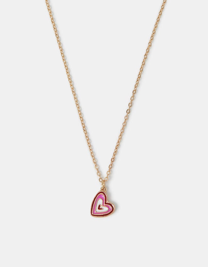 accessorize Enamel Heart Pendant Necklace