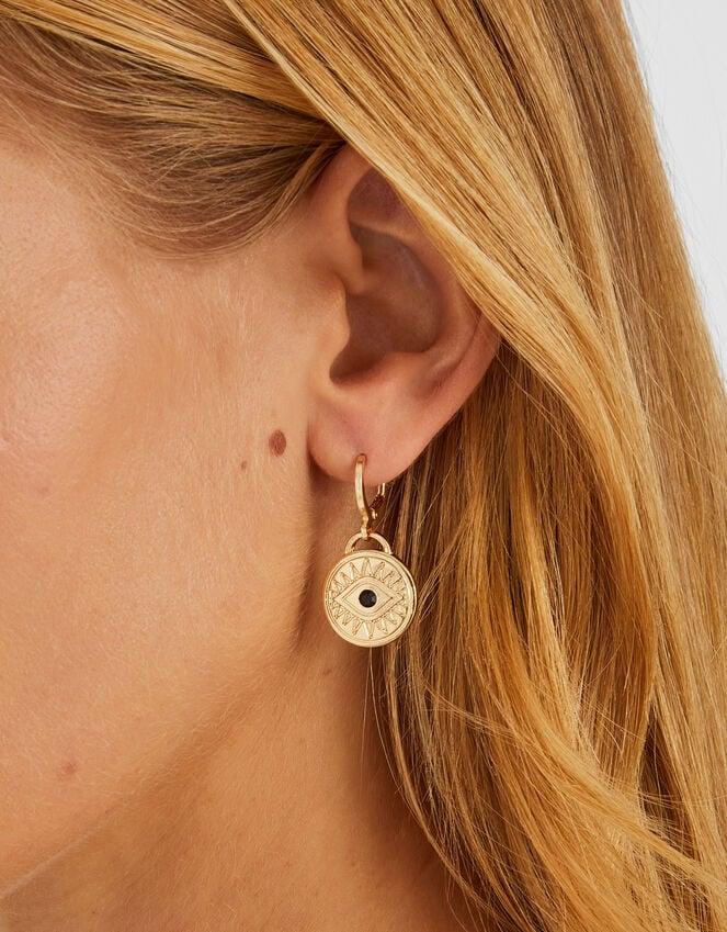 Accessorize Evil Eye Coin Drop Earrings