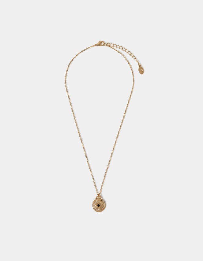 Accessorize Evil Eye Coin Pendant Necklace