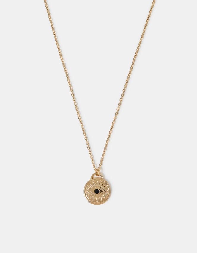 accessorize Evil Eye Coin Pendant Necklace